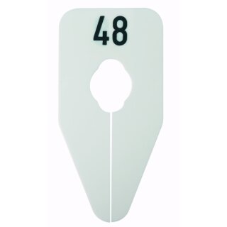 Größenscheibe für Oval und Rundrohre weiß 134