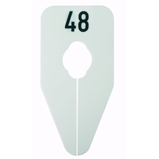 Größenscheibe für Oval und Rundrohre weiß 46