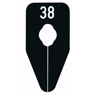 Größenscheibe für Oval und Rundrohre schwarz 64